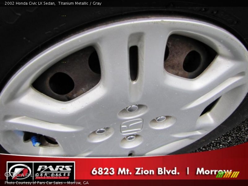 Titanium Metallic / Gray 2002 Honda Civic LX Sedan