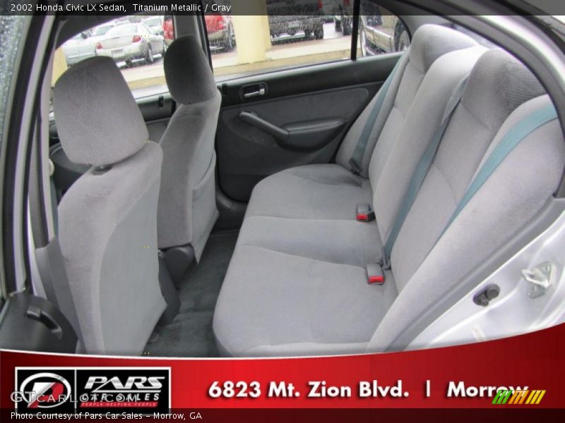 Titanium Metallic / Gray 2002 Honda Civic LX Sedan