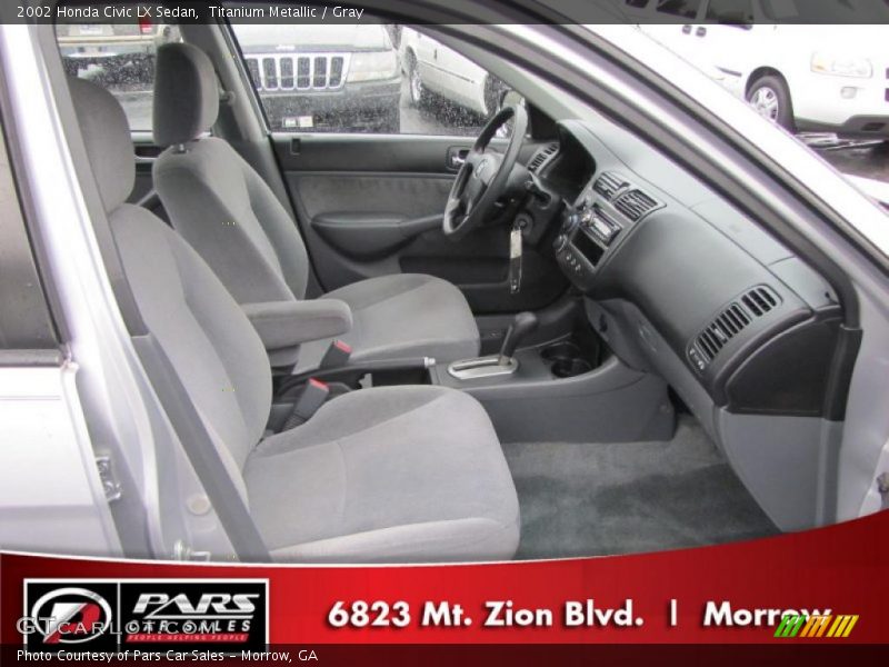 Titanium Metallic / Gray 2002 Honda Civic LX Sedan