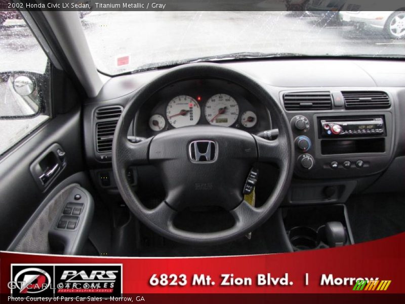 Titanium Metallic / Gray 2002 Honda Civic LX Sedan