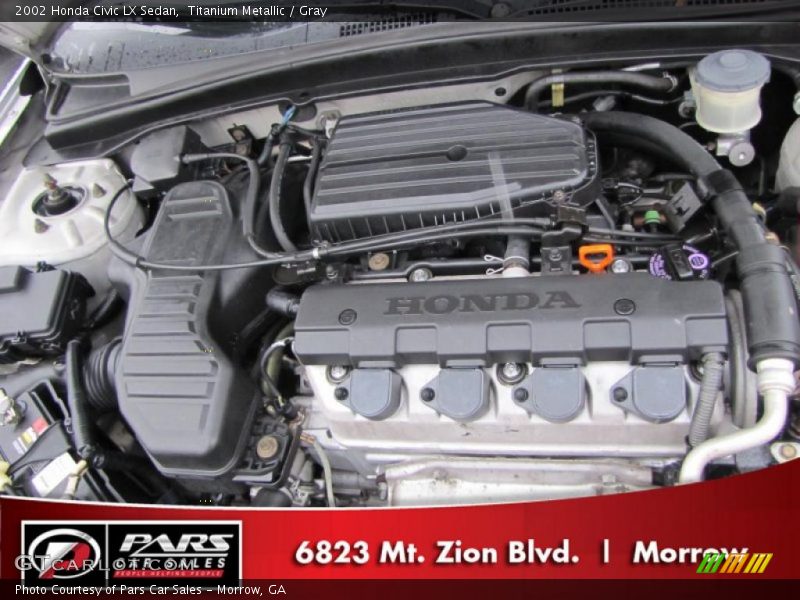 Titanium Metallic / Gray 2002 Honda Civic LX Sedan
