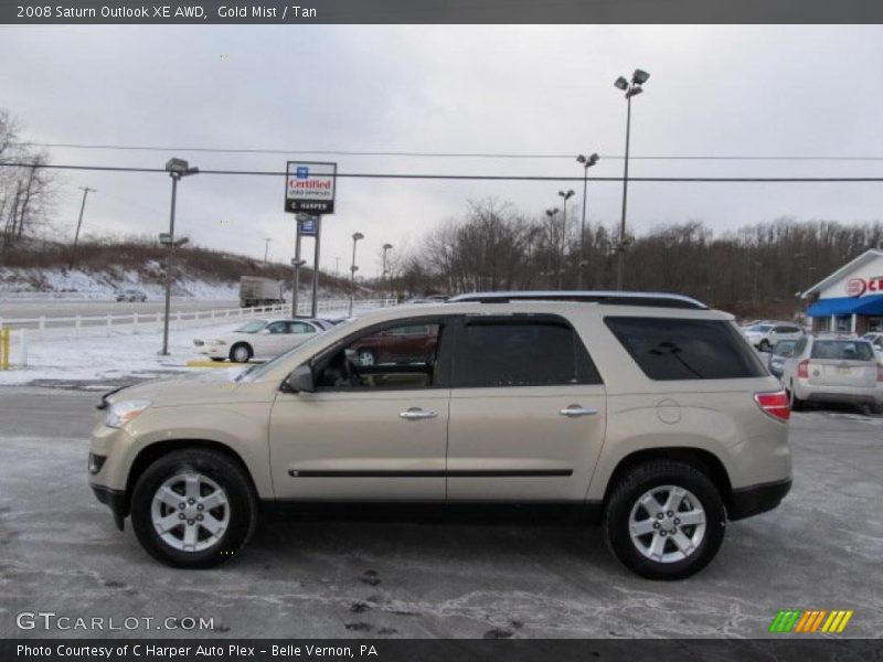 Gold Mist / Tan 2008 Saturn Outlook XE AWD