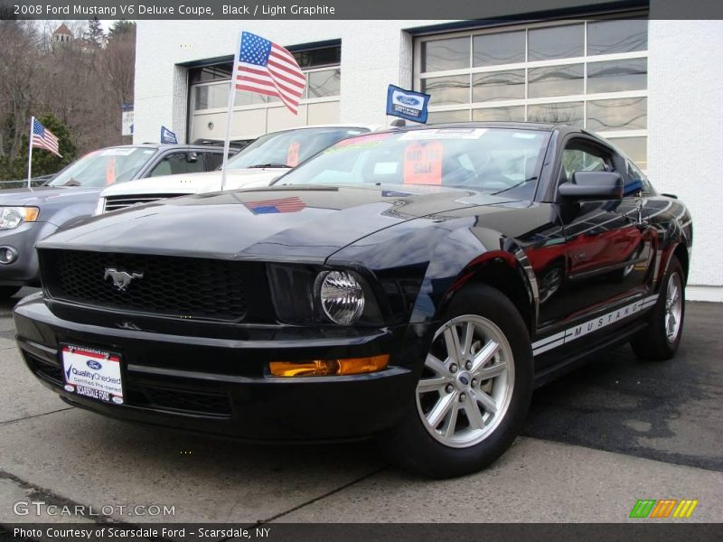 Black / Light Graphite 2008 Ford Mustang V6 Deluxe Coupe