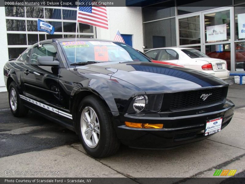Black / Light Graphite 2008 Ford Mustang V6 Deluxe Coupe