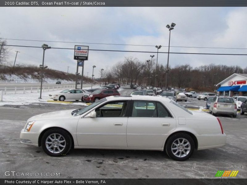 Ocean Pearl Tri-coat / Shale/Cocoa 2010 Cadillac DTS