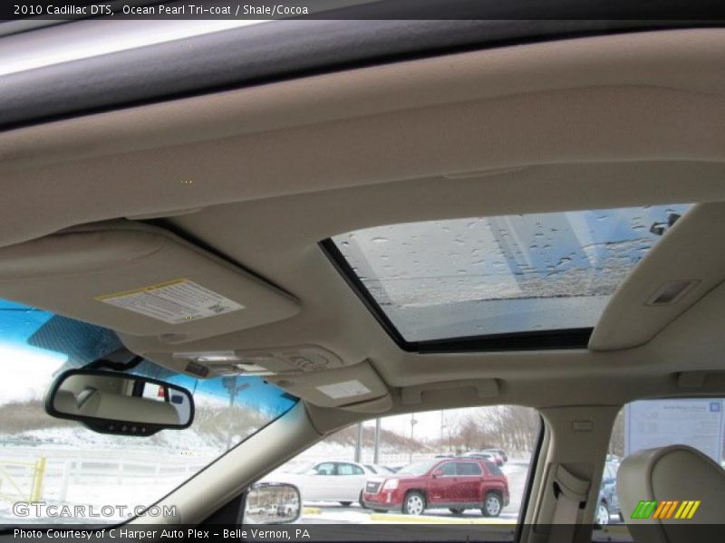 Ocean Pearl Tri-coat / Shale/Cocoa 2010 Cadillac DTS