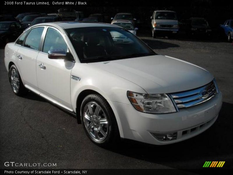 Oxford White / Black 2008 Ford Taurus Limited