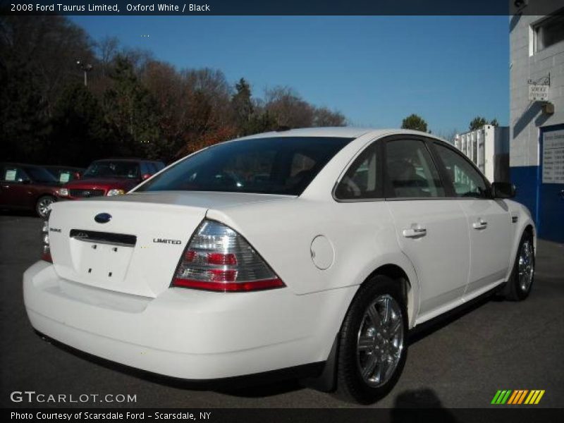 Oxford White / Black 2008 Ford Taurus Limited