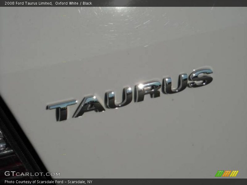 Oxford White / Black 2008 Ford Taurus Limited
