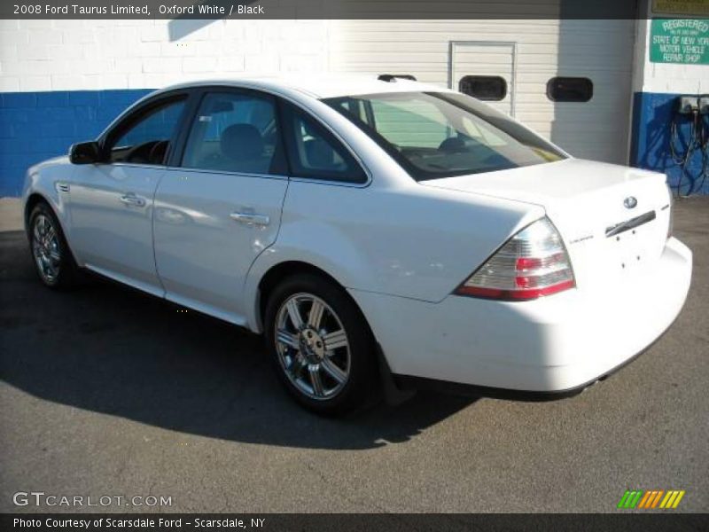 Oxford White / Black 2008 Ford Taurus Limited