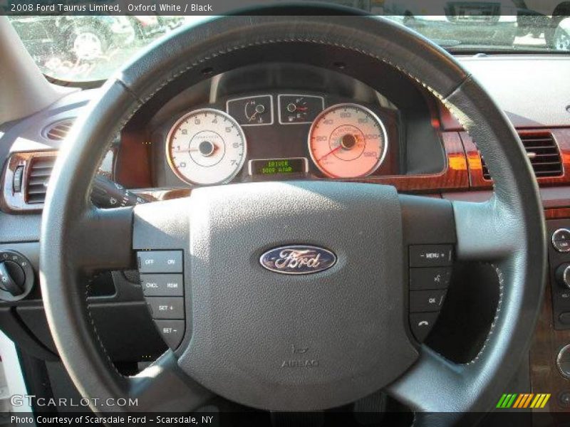 Oxford White / Black 2008 Ford Taurus Limited