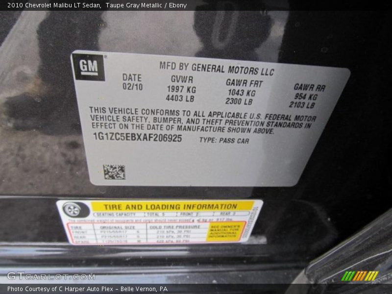 Taupe Gray Metallic / Ebony 2010 Chevrolet Malibu LT Sedan