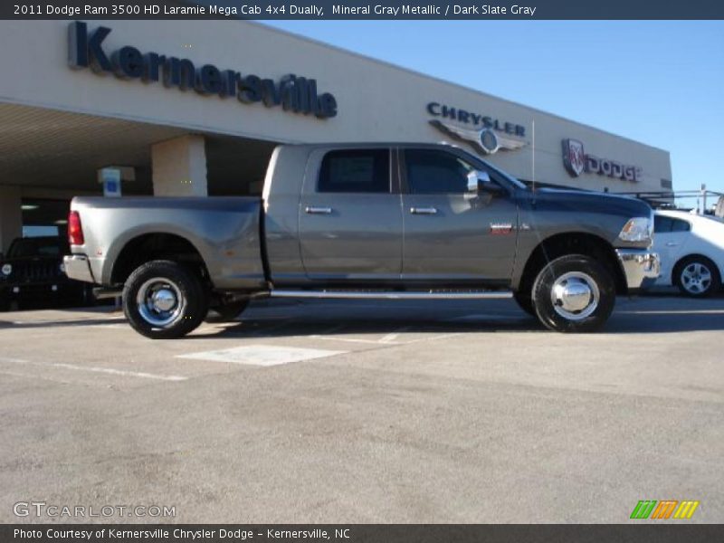 Mineral Gray Metallic / Dark Slate Gray 2011 Dodge Ram 3500 HD Laramie Mega Cab 4x4 Dually