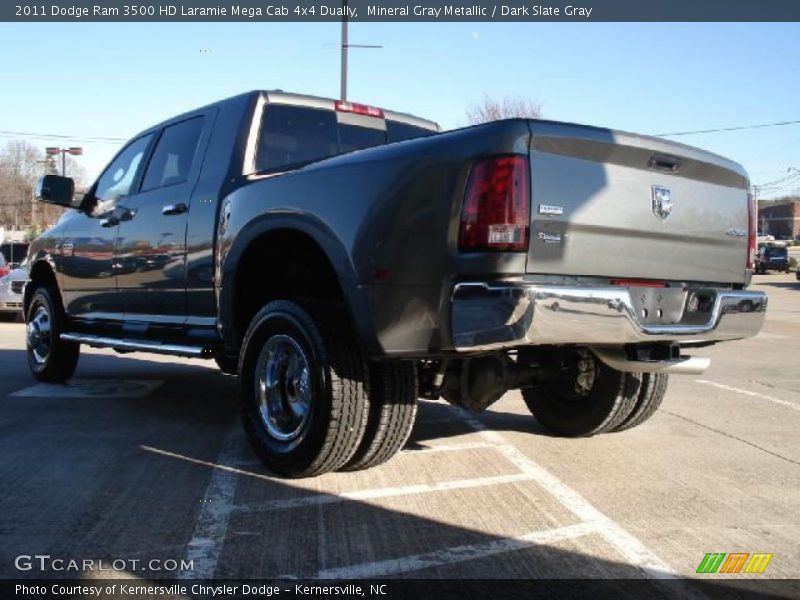 Mineral Gray Metallic / Dark Slate Gray 2011 Dodge Ram 3500 HD Laramie Mega Cab 4x4 Dually