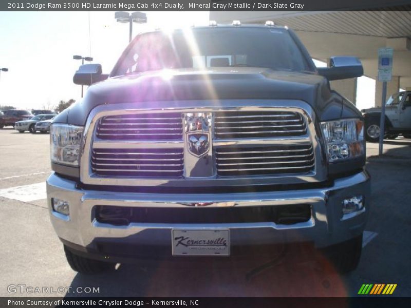 Mineral Gray Metallic / Dark Slate Gray 2011 Dodge Ram 3500 HD Laramie Mega Cab 4x4 Dually