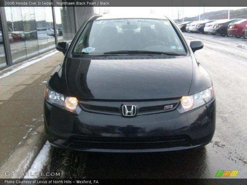 Nighthawk Black Pearl / Black 2008 Honda Civic Si Sedan