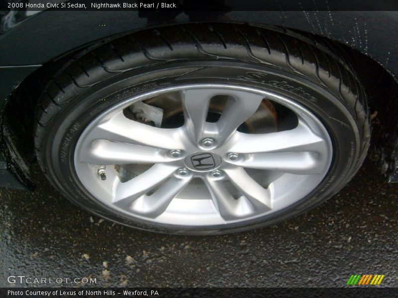 Nighthawk Black Pearl / Black 2008 Honda Civic Si Sedan
