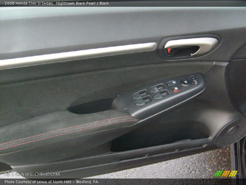 Nighthawk Black Pearl / Black 2008 Honda Civic Si Sedan