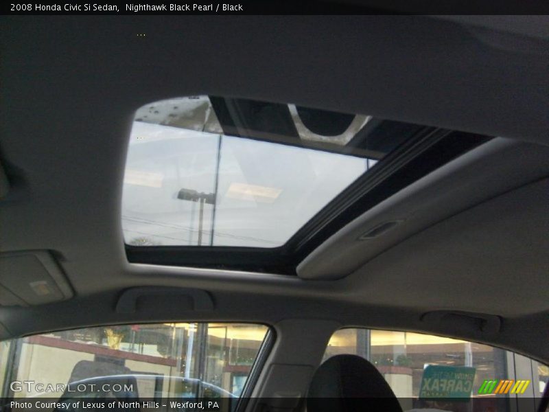 Nighthawk Black Pearl / Black 2008 Honda Civic Si Sedan