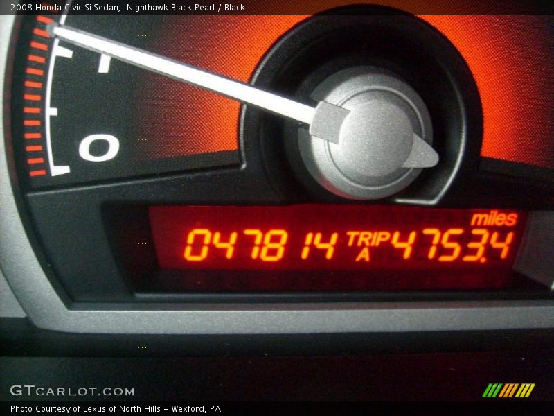 Nighthawk Black Pearl / Black 2008 Honda Civic Si Sedan