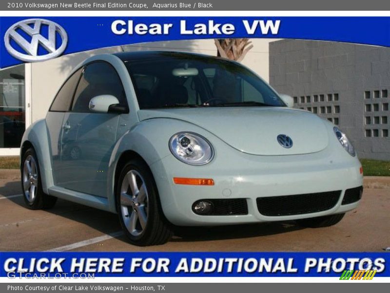 Aquarius Blue / Black 2010 Volkswagen New Beetle Final Edition Coupe