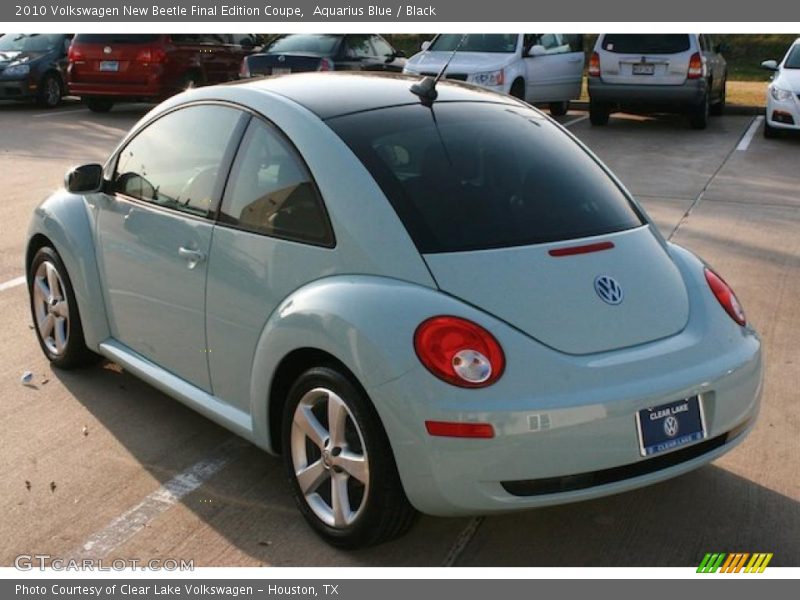 Aquarius Blue / Black 2010 Volkswagen New Beetle Final Edition Coupe