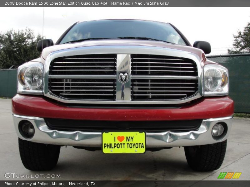 Flame Red / Medium Slate Gray 2008 Dodge Ram 1500 Lone Star Edition Quad Cab 4x4