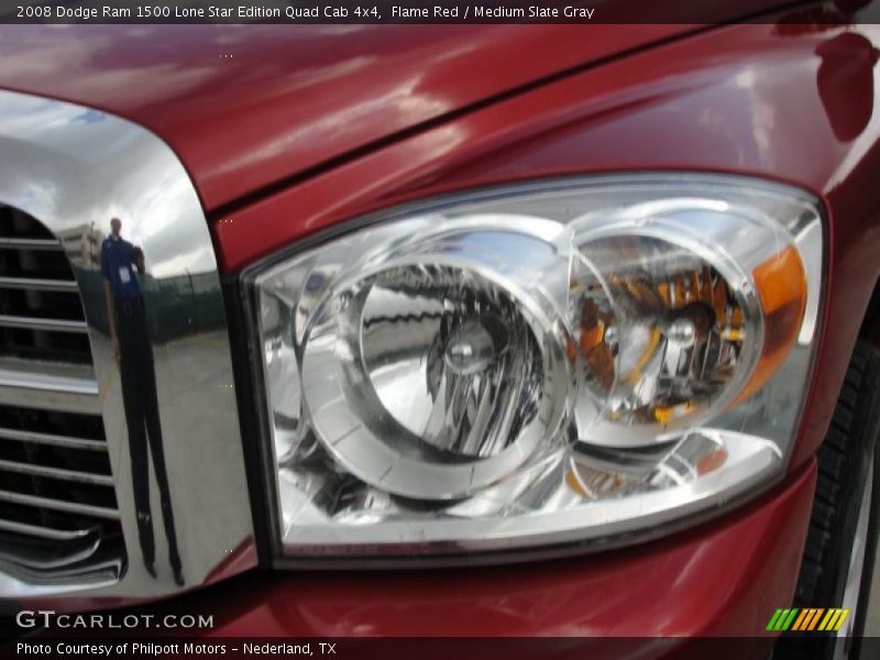 Flame Red / Medium Slate Gray 2008 Dodge Ram 1500 Lone Star Edition Quad Cab 4x4