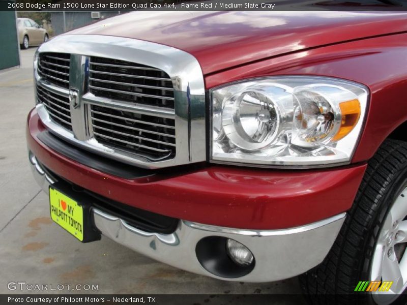 Flame Red / Medium Slate Gray 2008 Dodge Ram 1500 Lone Star Edition Quad Cab 4x4