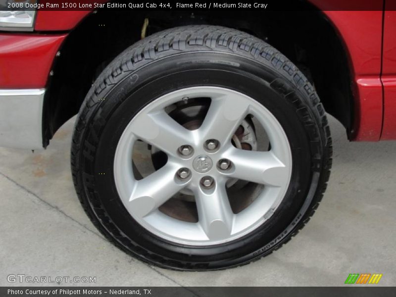 Flame Red / Medium Slate Gray 2008 Dodge Ram 1500 Lone Star Edition Quad Cab 4x4