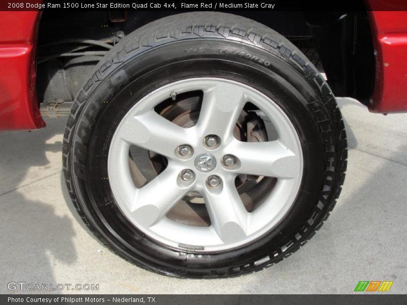 Flame Red / Medium Slate Gray 2008 Dodge Ram 1500 Lone Star Edition Quad Cab 4x4