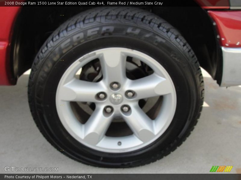 Flame Red / Medium Slate Gray 2008 Dodge Ram 1500 Lone Star Edition Quad Cab 4x4