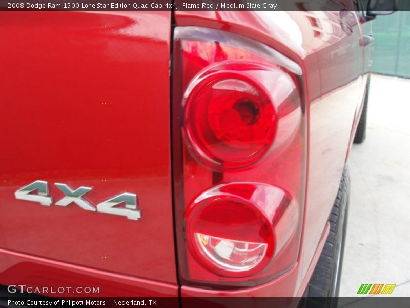 Flame Red / Medium Slate Gray 2008 Dodge Ram 1500 Lone Star Edition Quad Cab 4x4