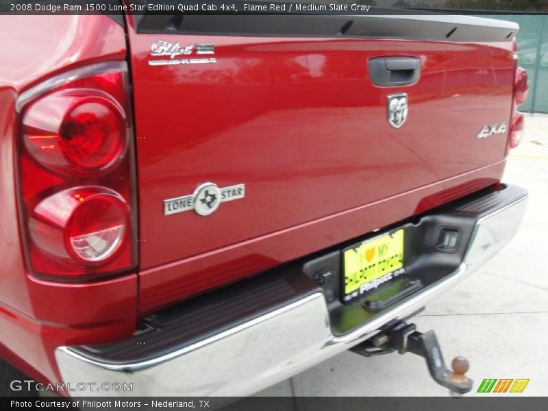 Flame Red / Medium Slate Gray 2008 Dodge Ram 1500 Lone Star Edition Quad Cab 4x4