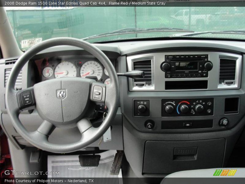 Flame Red / Medium Slate Gray 2008 Dodge Ram 1500 Lone Star Edition Quad Cab 4x4