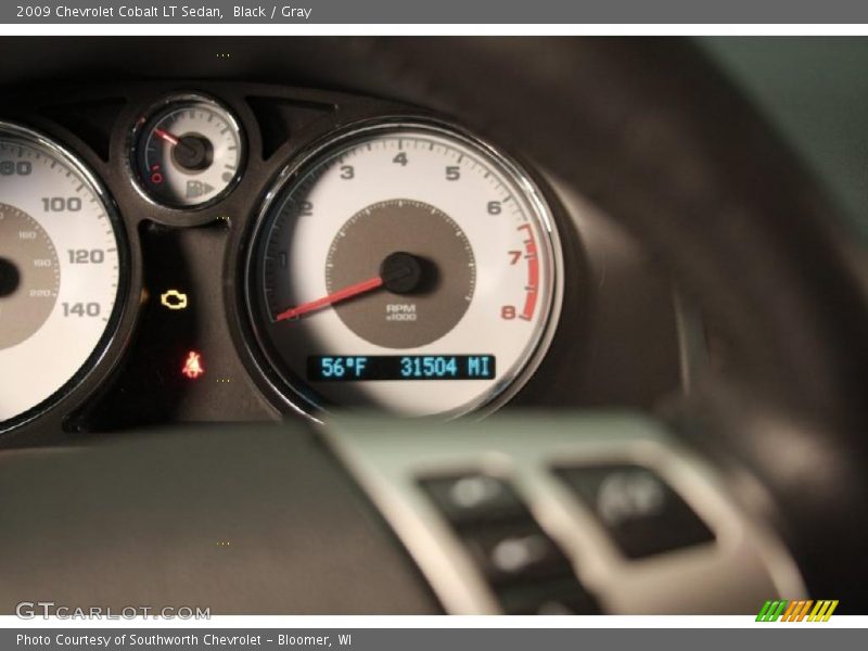 Black / Gray 2009 Chevrolet Cobalt LT Sedan