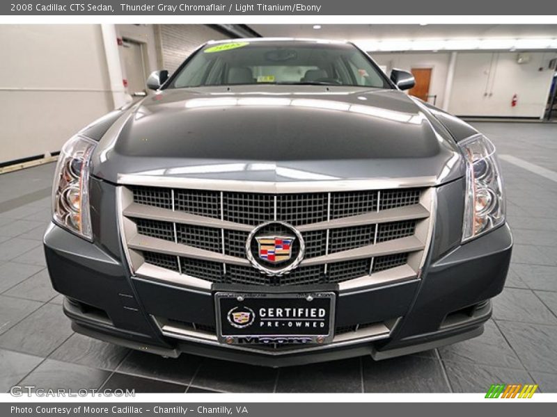 Thunder Gray Chromaflair / Light Titanium/Ebony 2008 Cadillac CTS Sedan