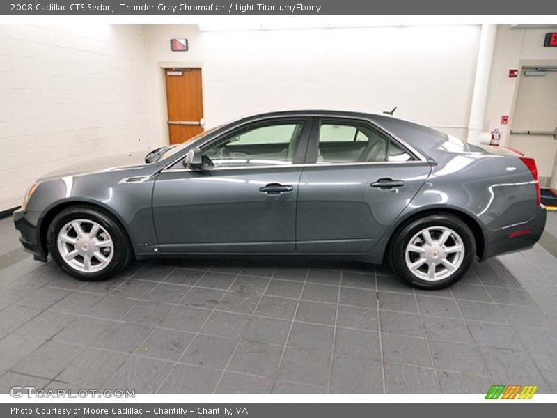 Thunder Gray Chromaflair / Light Titanium/Ebony 2008 Cadillac CTS Sedan