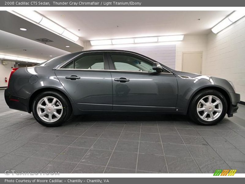 Thunder Gray Chromaflair / Light Titanium/Ebony 2008 Cadillac CTS Sedan