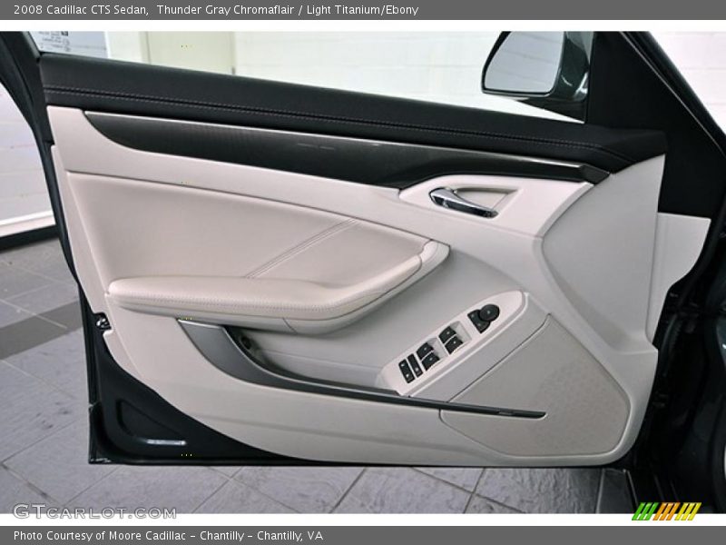 Thunder Gray Chromaflair / Light Titanium/Ebony 2008 Cadillac CTS Sedan