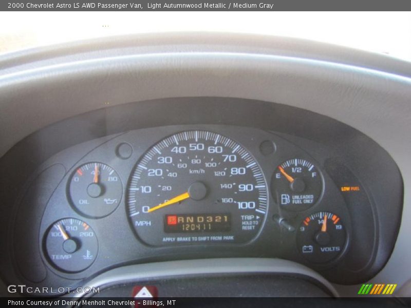  2000 Astro LS AWD Passenger Van LS AWD Passenger Van Gauges