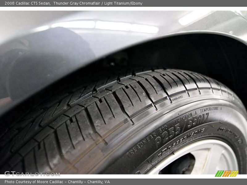 Thunder Gray Chromaflair / Light Titanium/Ebony 2008 Cadillac CTS Sedan