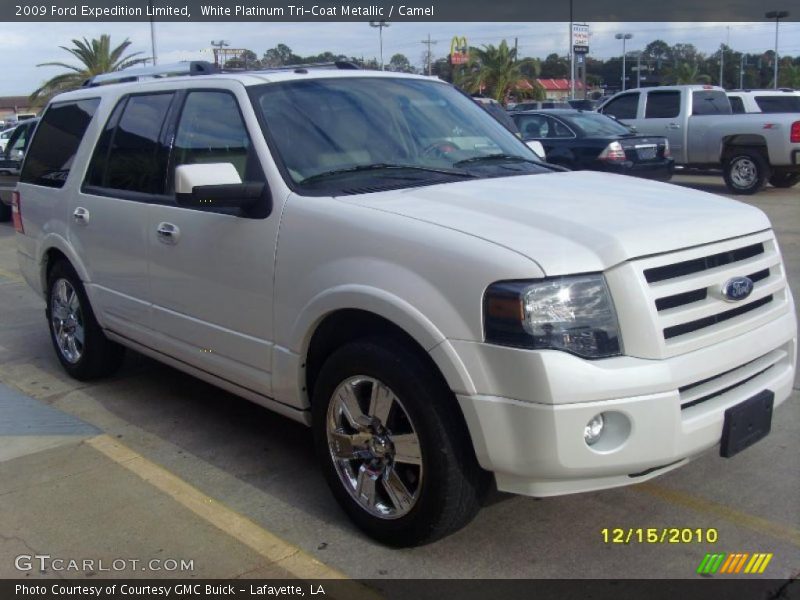White Platinum Tri-Coat Metallic / Camel 2009 Ford Expedition Limited