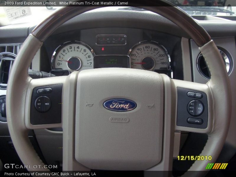White Platinum Tri-Coat Metallic / Camel 2009 Ford Expedition Limited