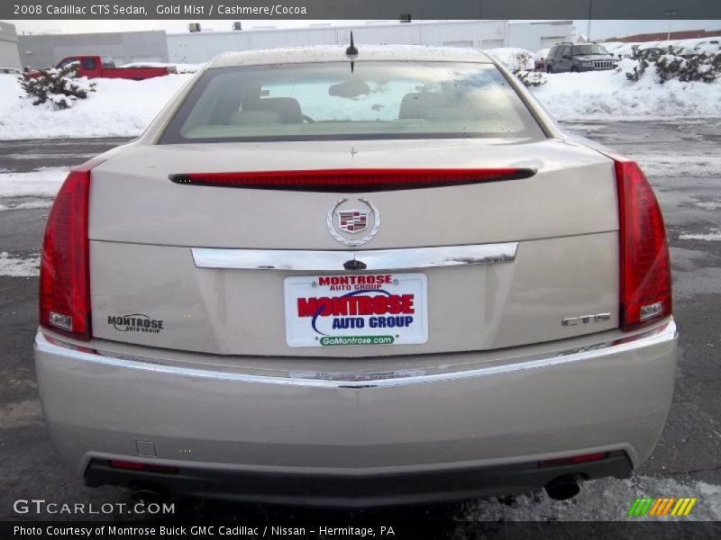 Gold Mist / Cashmere/Cocoa 2008 Cadillac CTS Sedan