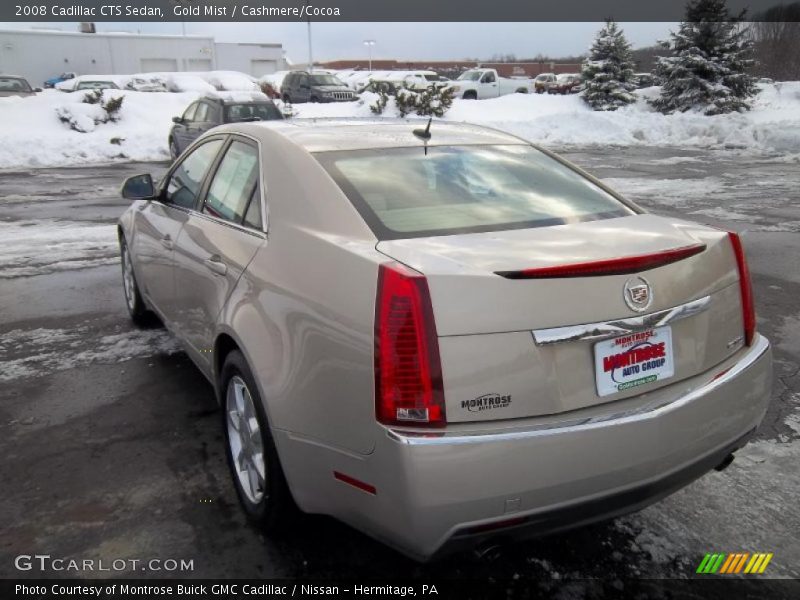 Gold Mist / Cashmere/Cocoa 2008 Cadillac CTS Sedan