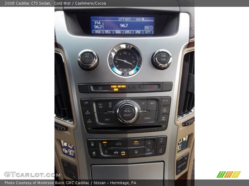 Gold Mist / Cashmere/Cocoa 2008 Cadillac CTS Sedan