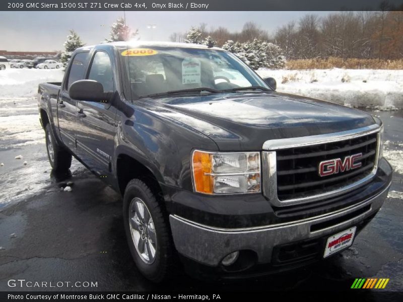 Onyx Black / Ebony 2009 GMC Sierra 1500 SLT Z71 Crew Cab 4x4