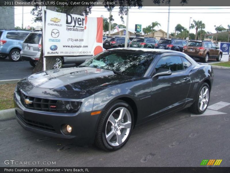 Cyber Gray Metallic / Black 2011 Chevrolet Camaro LT/RS Coupe