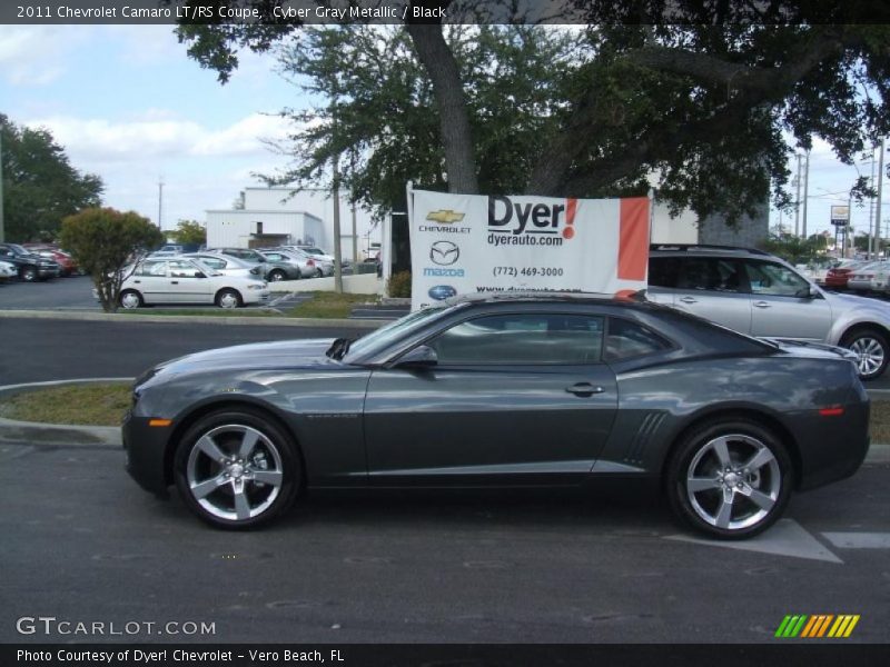 Cyber Gray Metallic / Black 2011 Chevrolet Camaro LT/RS Coupe